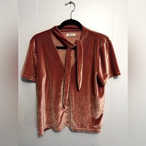 Madewell velvet Top